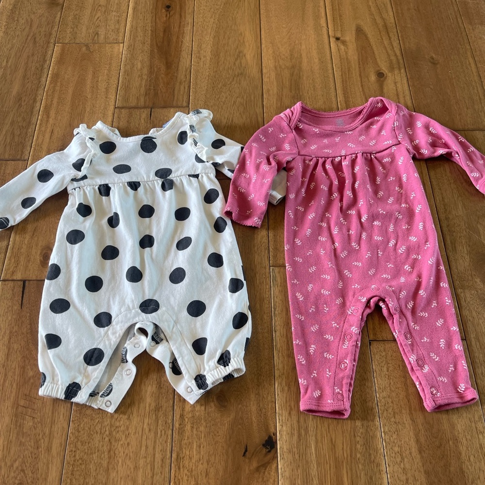 Baby Girl long sleeve rompers 🎀